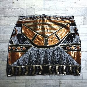 SanJoy Sequin Mini Skirt Small